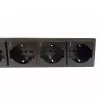 Techly 8-fach 19 Zoll Rack Power Strip mit 8 EIN/AUS-Schaltern 1,5HE