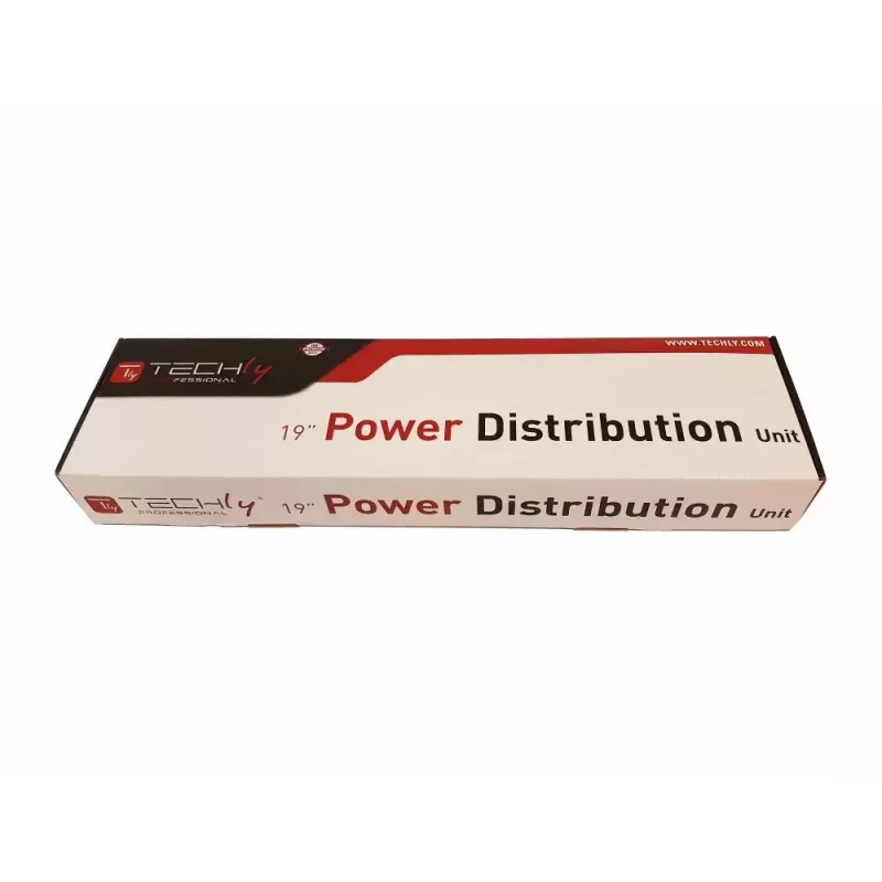Techly 8-fach 19 Zoll Rack Power Strip mit 8 EIN/AUS-Schaltern 1,5HE