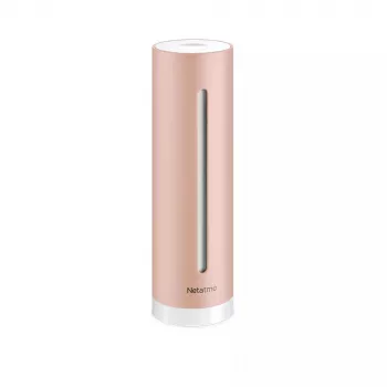 Innenraumluftqualitätsmonitor Netatmo Smart Indoor Air Quality Monitor — CO2 0–5000 ppm, Temperatur 0–50 °C, Lärm, WLAN/Bluetooth, Netzbetrieb, Aluminium, Roségold