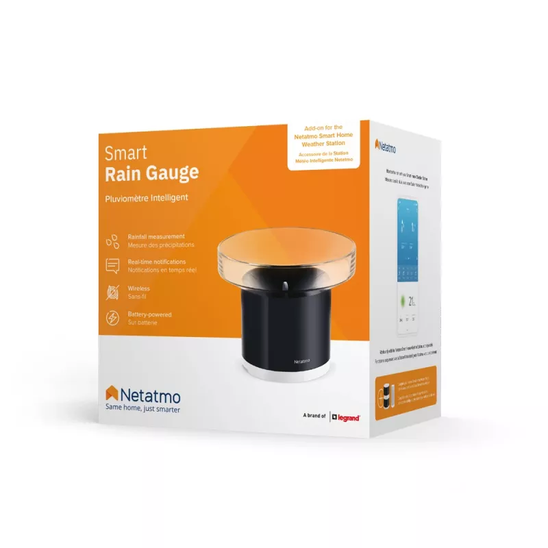Netatmo Smart Regenmesser, Batterie, AAA, 1,5 V, 130 mm, 130 mm, 110 mm