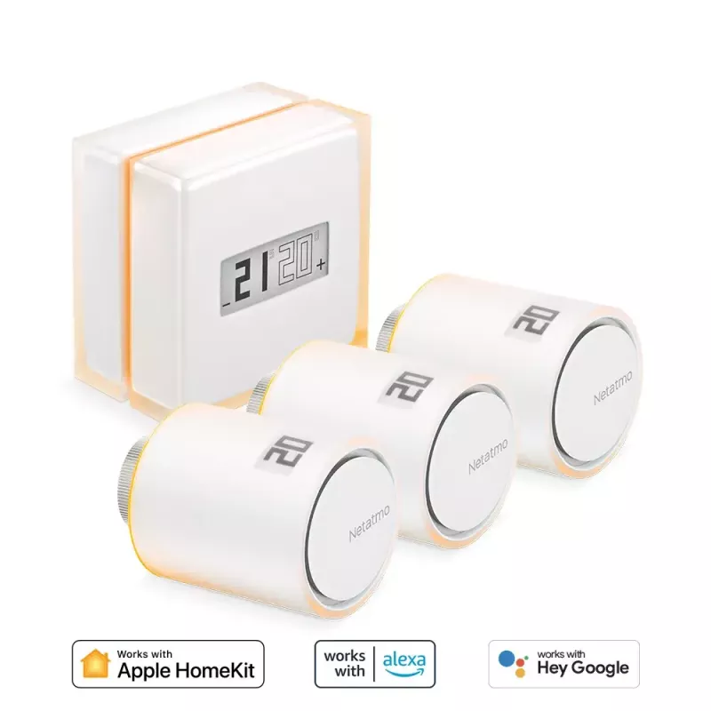 Netatmo Pack: Smart Thermostat + 3 zusätzliche Smart-Heizkörperventile