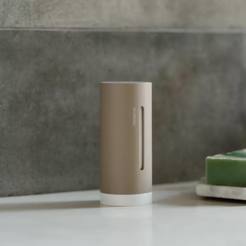 Digitale Wetterstation Netatmo NIM-S Sand — Innenthermometer, Hygrometer, Luftqualität, batteriebetrieben (AAA)