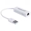 Manhattan USB-A Fast Ethernet Adapter, 10/100 Mbit/s Netzwerk, 480 Mbit/s (USB 2.0), Hi-Speed USB, RJ45, Weiß, drei Jahre Garantie
