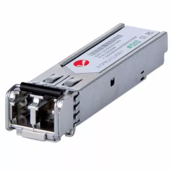 Intellinet Transceiver-Modul Optisch, Gigabit Fiber SFP Mini-GBIC, 1000Base-Sx (LC) Multi-Mode-Port, 550 m, Wellenlänge 850 nm, Ethernet, Fibre, MSA-konform, Äquivalent zu Cisco GLC-SX-MM, Drei Jahre Garantie