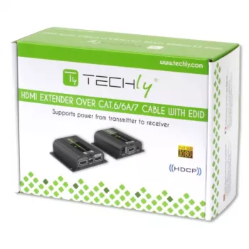 Techly IDATA EXT-E70POED AV-Extender AV-Sender & -Empfänger Schwarz