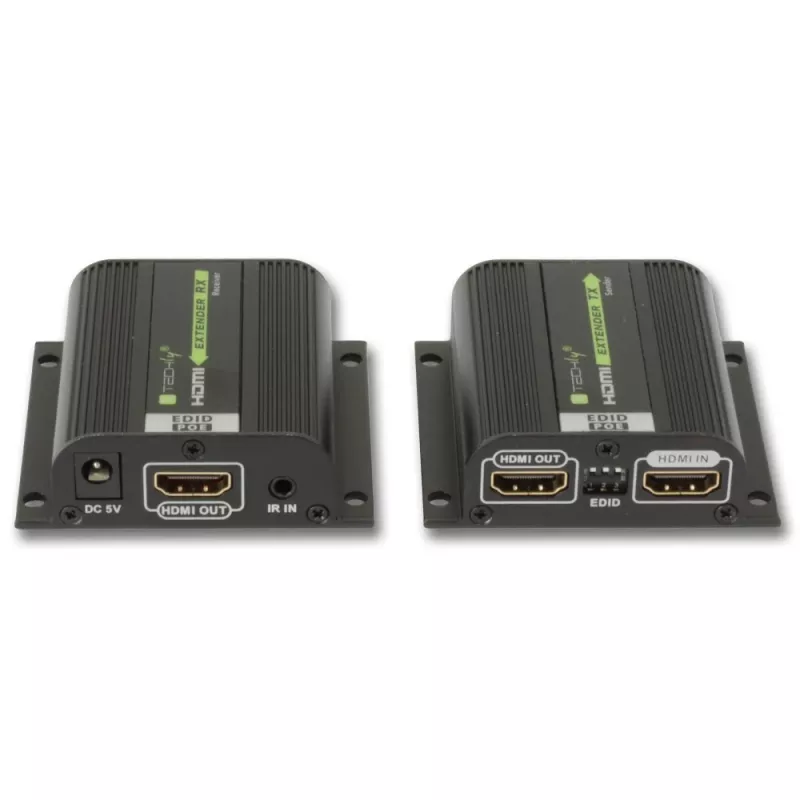 Techly IDATA EXT-E70POED AV-Extender AV-Sender & -Empfänger Schwarz