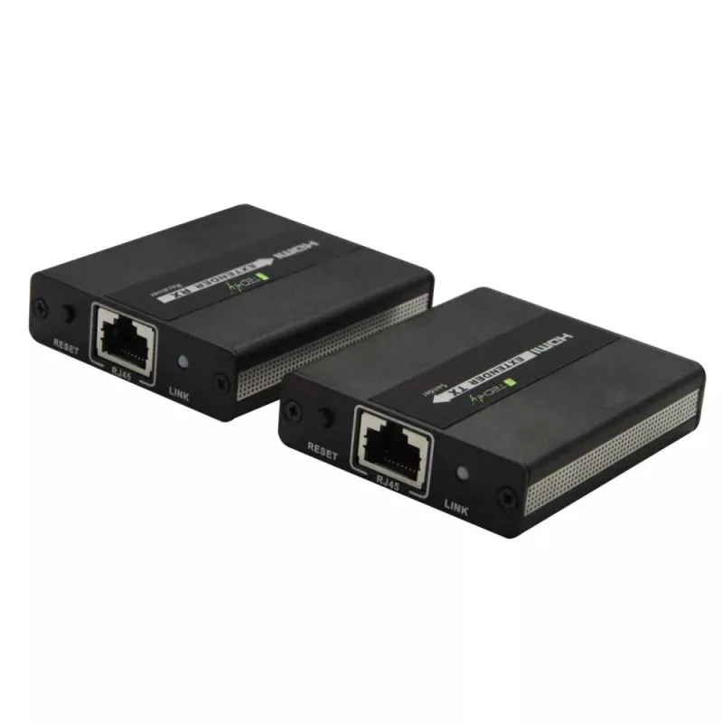 Techly IDATA EXT-E71 AV-Extender AV-Sender & -Empfänger Schwarz