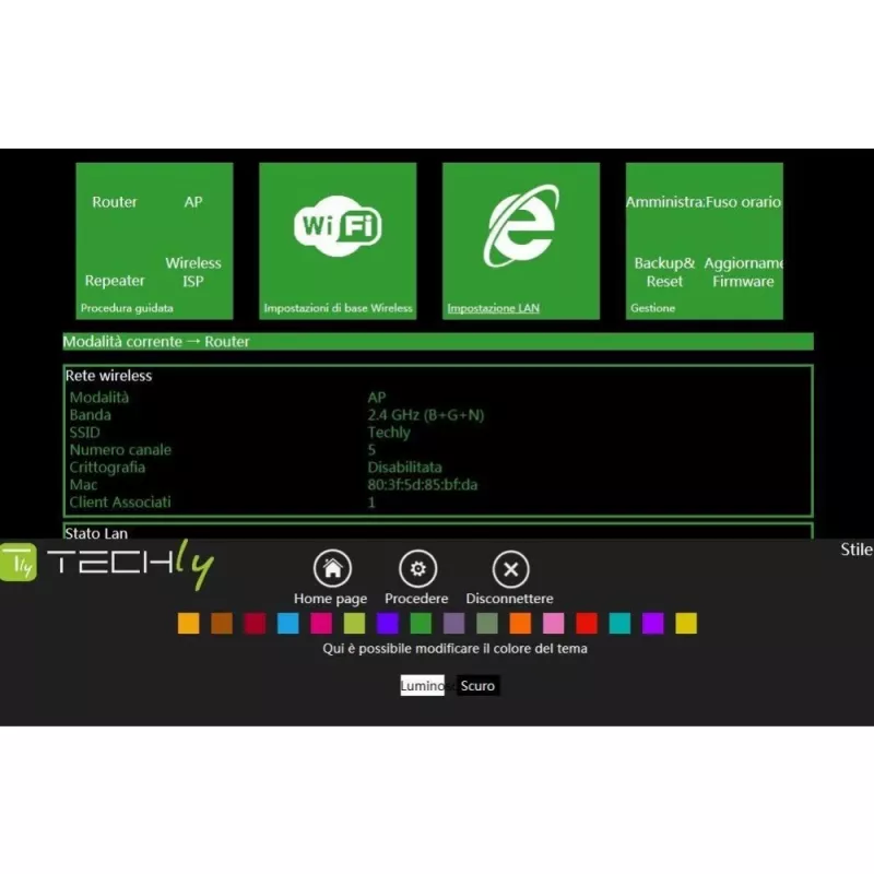 Techly Wandsteckdosen-WLAN-Router 300N Wi-Fi 4