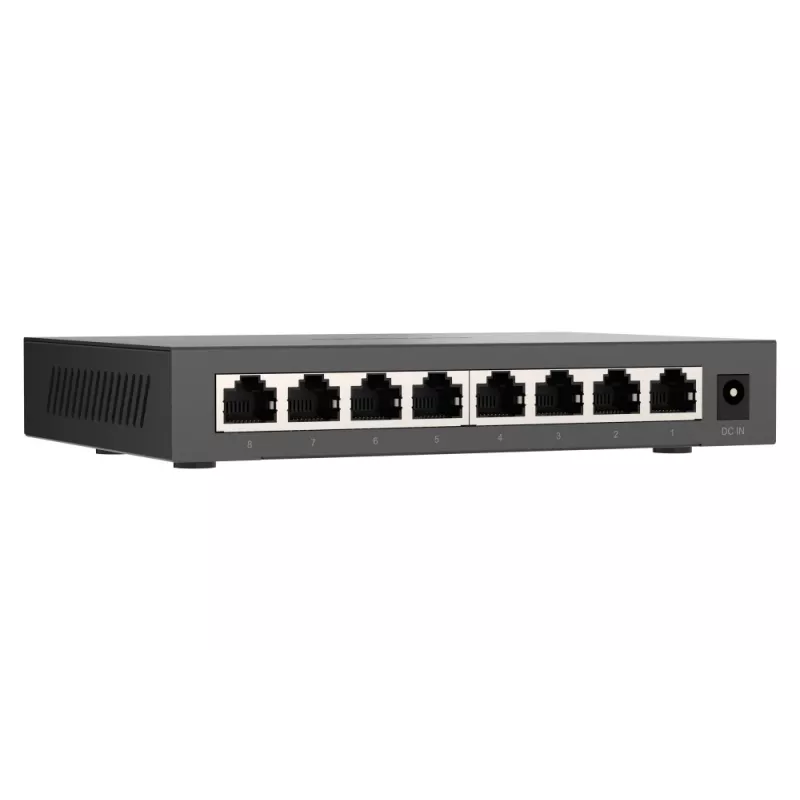 QNAP QSW-1108-8T-R2 Netzwerk-Switch Unmanaged 2.5G Ethernet (100/1000/2500) Desktop Schwarz