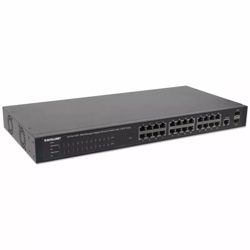 Managed Switch Intellinet 24-Port Gigabit Ethernet PoE+