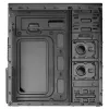 PC-Gehäuse Akyga AK13BK Micro Tower – ATX/Micro-ATX, 3×3,5-Zoll-Laufwerksschächte, 3×2,5-Zoll-Laufwerksschächte, oberes Netzteil, USB 3.2 Gen1×2, max. GPU 385 mm, schwarz
