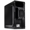 PC-Gehäuse Akyga AK13BK Micro Tower – ATX/Micro-ATX, 3×3,5-Zoll-Laufwerksschächte, 3×2,5-Zoll-Laufwerksschächte, oberes Netzteil, USB 3.2 Gen1×2, max. GPU 385 mm, schwarz
