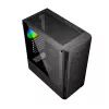 PC-Gehäuse GEMBIRD Fornax 400X Midi Tower Schwarz — ATX, gehärtetes Glas, RGB-Lüfter, 4x 2,5-Zoll-Schächte, 2x USB 3.0