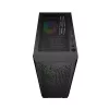 PC-Gehäuse GEMBIRD Fornax 400X Midi Tower Schwarz — ATX, gehärtetes Glas, RGB-Lüfter, 4x 2,5-Zoll-Schächte, 2x USB 3.0