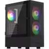PC-Gehäuse KRUX VAKO KRX0132 ATX schwarz — gehärtetes Glas, RGB, unterstützt Mini‑ATX, GPU bis zu 31 cm, CPU-Kühler bis zu 15,9 cm