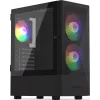 PC-Gehäuse KRUX VAKO KRX0132 ATX schwarz — gehärtetes Glas, RGB, unterstützt Mini‑ATX, GPU bis zu 31 cm, CPU-Kühler bis zu 15,9 cm