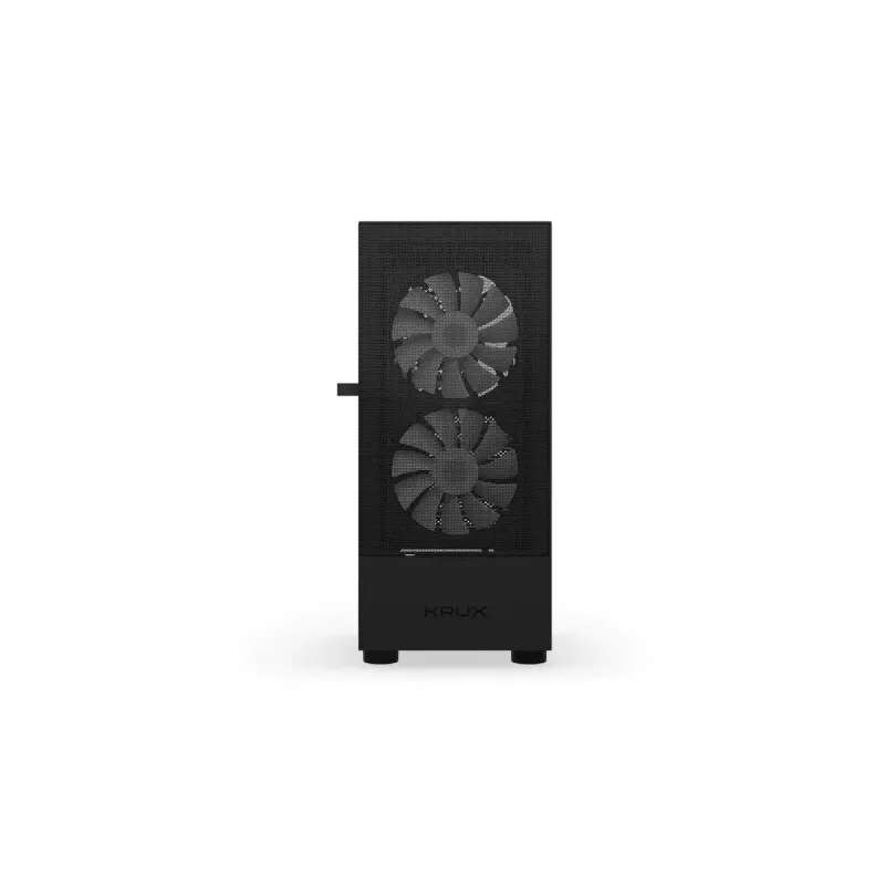 PC-Gehäuse KRUX VAKO KRX0132 ATX schwarz — gehärtetes Glas, RGB, unterstützt Mini‑ATX, GPU bis zu 31 cm, CPU-Kühler bis zu 15,9 cm