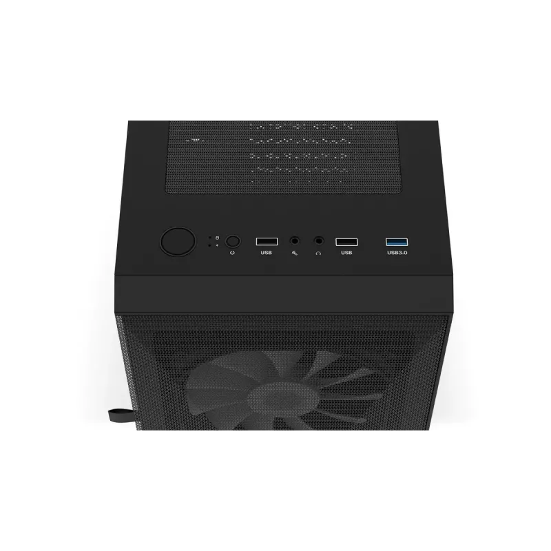 PC-Gehäuse KRUX VAKO KRX0132 ATX schwarz — gehärtetes Glas, RGB, unterstützt Mini‑ATX, GPU bis zu 31 cm, CPU-Kühler bis zu 15,9 cm