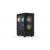 PC-Gehäuse KRUX VAKO KRX0132 ATX schwarz — gehärtetes Glas, RGB, unterstützt Mini‑ATX, GPU bis zu 31 cm, CPU-Kühler bis zu 15,9 cm