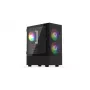 PC-Gehäuse KRUX VAKO KRX0132 ATX schwarz — gehärtetes Glas, RGB, unterstützt Mini‑ATX, GPU bis zu 31 cm, CPU-Kühler bis zu 15,9 cm