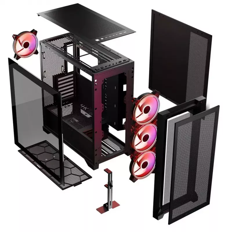 Modecom Volcano Expanse S Apex ARGB Midi-Gehäuse, Schwarz