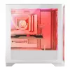PC-Gehäuse MODECOM VOLCANO EXPANSE S APEX ARGB Midi Tower Weiß — gehärtetes Glas, ARGB, unterstützt micro ATX, GPU bis zu 430 mm