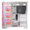 PC-Gehäuse MODECOM VOLCANO EXPANSE S APEX ARGB Midi Tower Weiß — gehärtetes Glas, ARGB, unterstützt micro ATX, GPU bis zu 430 mm