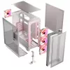 PC-Gehäuse MODECOM VOLCANO EXPANSE S APEX ARGB Midi Tower Weiß — gehärtetes Glas, ARGB, unterstützt micro ATX, GPU bis zu 430 mm