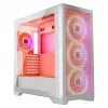 PC-Gehäuse MODECOM VOLCANO EXPANSE T APEX ARGB MIDI Weiß — gehärtetes Glas, ARGB, USB-C, unterstützt micro-ATX, GPU bis 430 mm
