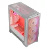 PC-Gehäuse MODECOM VOLCANO EXPANSE T APEX ARGB MIDI Weiß — gehärtetes Glas, ARGB, USB-C, unterstützt micro-ATX, GPU bis 430 mm