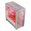 PC-Gehäuse MODECOM VOLCANO EXPANSE T APEX ARGB MIDI Weiß — gehärtetes Glas, ARGB, USB-C, unterstützt micro-ATX, GPU bis 430 mm