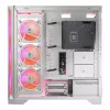 PC-Gehäuse MODECOM VOLCANO EXPANSE T APEX ARGB MIDI Weiß — gehärtetes Glas, ARGB, USB-C, unterstützt micro-ATX, GPU bis 430 mm