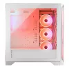 PC-Gehäuse MODECOM VOLCANO EXPANSE T APEX ARGB MIDI Weiß — gehärtetes Glas, ARGB, USB-C, unterstützt micro-ATX, GPU bis 430 mm