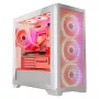 PC-Gehäuse MODECOM VOLCANO EXPANSE T APEX ARGB MIDI Weiß — gehärtetes Glas, ARGB, USB-C, unterstützt micro-ATX, GPU bis 430 mm