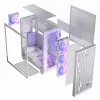 PC-Gehäuse MODECOM Volcano Perun Apex ARGB weiß — Midi Tower, gehärtetes Glas, ARGB, USB-C, unterstützt micro ATX, GPU bis 39 cm
