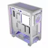 PC-Gehäuse MODECOM Volcano Perun Apex ARGB weiß — Midi Tower, gehärtetes Glas, ARGB, USB-C, unterstützt micro ATX, GPU bis 39 cm