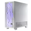 PC-Gehäuse MODECOM Volcano Perun Apex ARGB weiß — Midi Tower, gehärtetes Glas, ARGB, USB-C, unterstützt micro ATX, GPU bis 39 cm