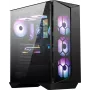 MSI MPG GUNGNIR 110R Mid Tower Gaming Computer Case Schwarz, USB 3.2 Gen2 Type C, 4x 120mm ARGB Fan, Mystic Light Sync, 1 to 6 ARGB Control board, 2x Tempered Glass Panels, ATX, mATX, mini-ITX