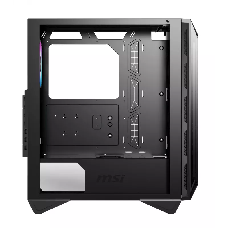 MSI MPG GUNGNIR 110R Mid Tower Gaming Computer Case Schwarz, USB 3.2 Gen2 Type C, 4x 120mm ARGB Fan, Mystic Light Sync, 1 to 6 ARGB Control board, 2x Tempered Glass Panels, ATX, mATX, mini-ITX