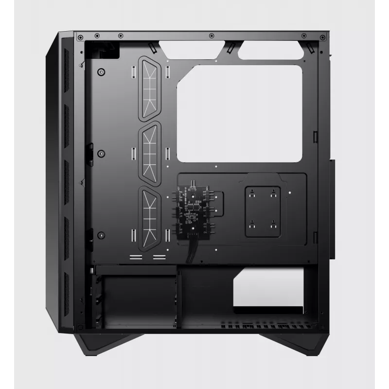 MSI MPG GUNGNIR 110R Mid Tower Gaming Computer Case Schwarz, USB 3.2 Gen2 Type C, 4x 120mm ARGB Fan, Mystic Light Sync, 1 to 6 ARGB Control board, 2x Tempered Glass Panels, ATX, mATX, mini-ITX
