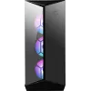 MSI MPG GUNGNIR 110R Mid Tower Gaming Computer Case Schwarz, USB 3.2 Gen2 Type C, 4x 120mm ARGB Fan, Mystic Light Sync, 1 to 6 ARGB Control board, 2x Tempered Glass Panels, ATX, mATX, mini-ITX