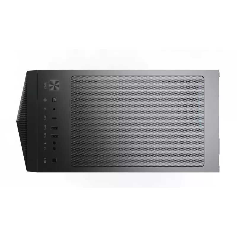 MSI MPG GUNGNIR 110R Mid Tower Gaming Computer Case Schwarz, USB 3.2 Gen2 Type C, 4x 120mm ARGB Fan, Mystic Light Sync, 1 to 6 ARGB Control board, 2x Tempered Glass Panels, ATX, mATX, mini-ITX