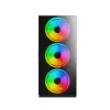 PC-Gehäuse SAVIO Prime X1 ARGB Glas Midi Tower Schwarz – gehärtetes Glas, ARGB-Lüfter, micro ATX/ATX-Unterstützung