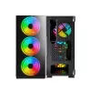 PC-Gehäuse SAVIO Prime X1 ARGB Glas Midi Tower Schwarz – gehärtetes Glas, ARGB-Lüfter, micro ATX/ATX-Unterstützung