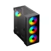 PC-Gehäuse SAVIO Prime X1 ARGB Glas Midi Tower Schwarz – gehärtetes Glas, ARGB-Lüfter, micro ATX/ATX-Unterstützung