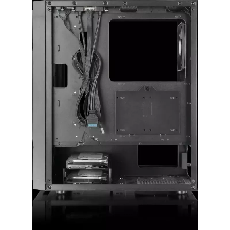 PC-Gehäuse Versa XM1 Schwarz Stahl 120mm Lüfter USB3.0 - schwarz