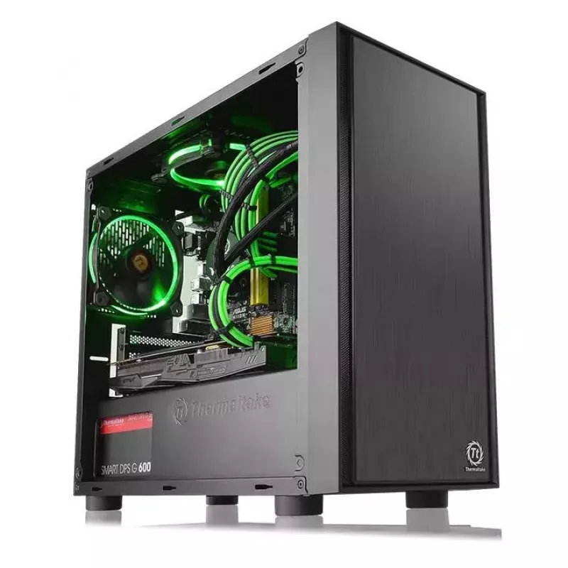 PC-Gehäuse Thermaltake Versa H17 Window Micro Tower Schwarz