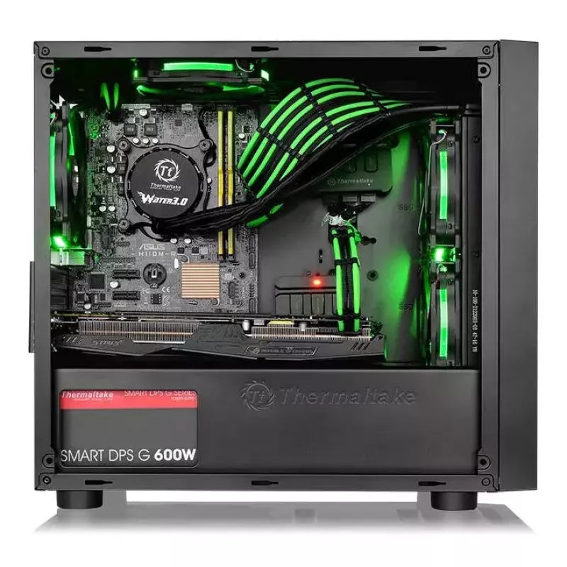 PC-Gehäuse Thermaltake Versa H17 Window Micro Tower Schwarz