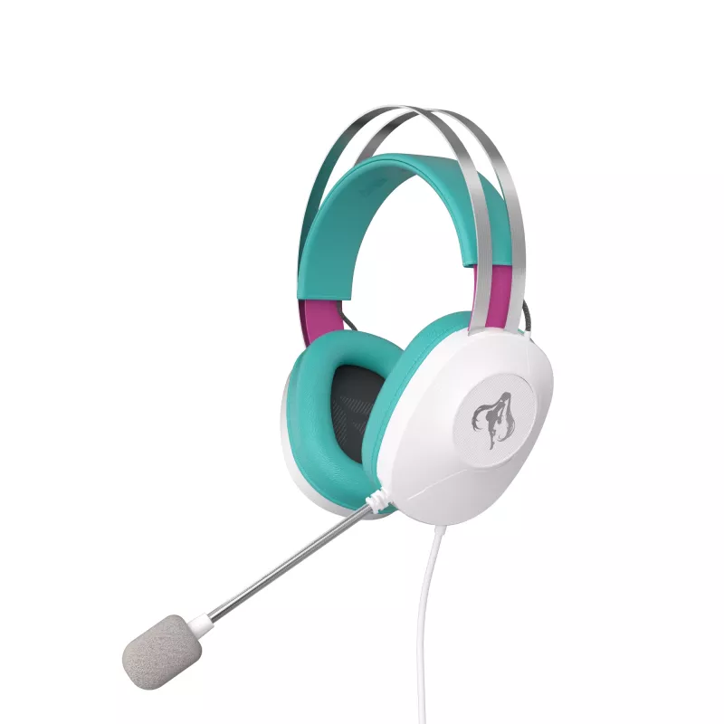 ASUS TUF Gaming H1 Gen II Hatsune Miku Edition Headset Kabelgebunden Kopfband USB Typ-A Rosa, Türkis, Weiß