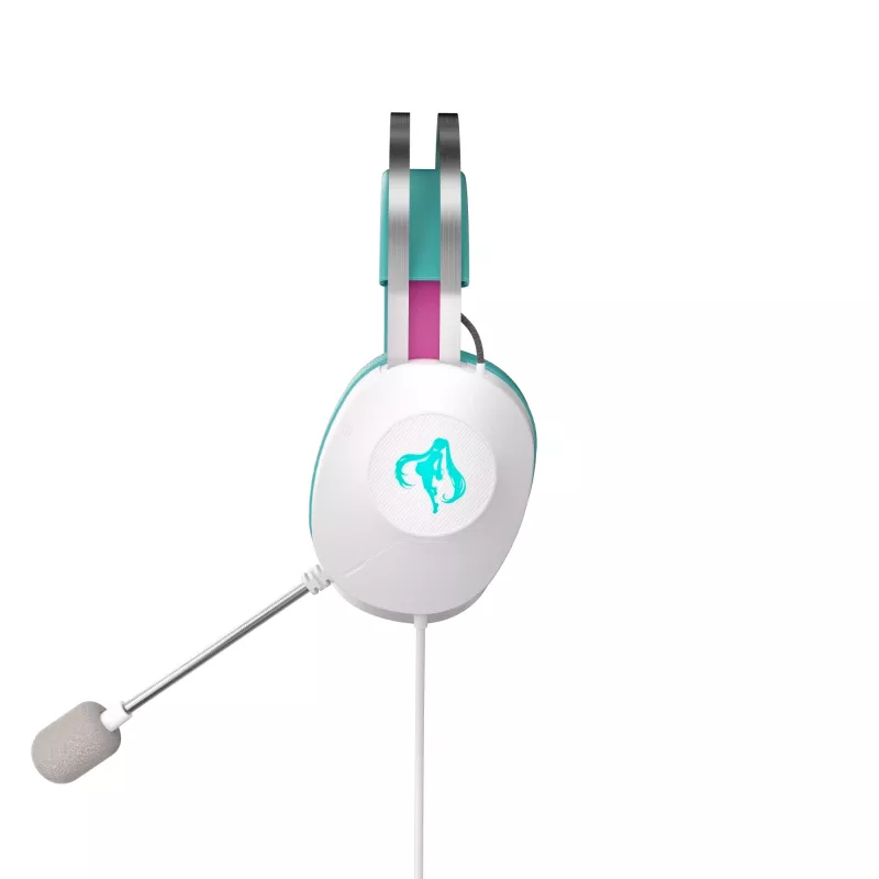 ASUS TUF Gaming H1 Gen II Hatsune Miku Edition Headset Kabelgebunden Kopfband USB Typ-A Rosa, Türkis, Weiß